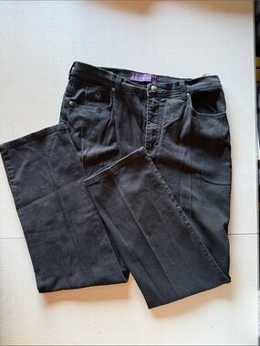 Gloria Vanderbilt “Amanda” Jeans Size 14 High-Rise Black Denim 32”W x 29.5” L